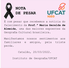 Nota de pesar.