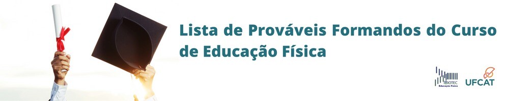 Lista de Prováveis Formandos do Curso de Educação Física 