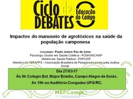 Ciclo de Debates - Impacto do manuseio de agrotóxicos na saúde da população camponesa
