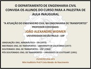 Convite Aula Inaugural