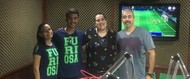 Grupo da Enfermagem na rádio Cultura