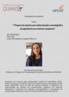 Seminários em Química debate o "Preparo de amostra para determinação cromatográfica de agrotóxicos em matrizes complexas"