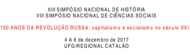 XIII Simpósio Nacional de História e VIII Simpósio Nacional de Ciências Sociais