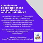 SIASS disponibiliza atendimento psicológico para servidores da UFCAT