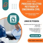 Publicado Edital do processo seletivo do Mestrado em Engenharia Civil
