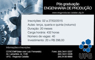 Pós-Graduação Engenharia de Minas - Regional Catalão/UFG