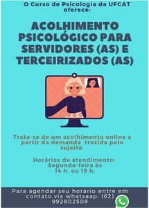 Acolhimento Psicológico para servidores e terceirizados