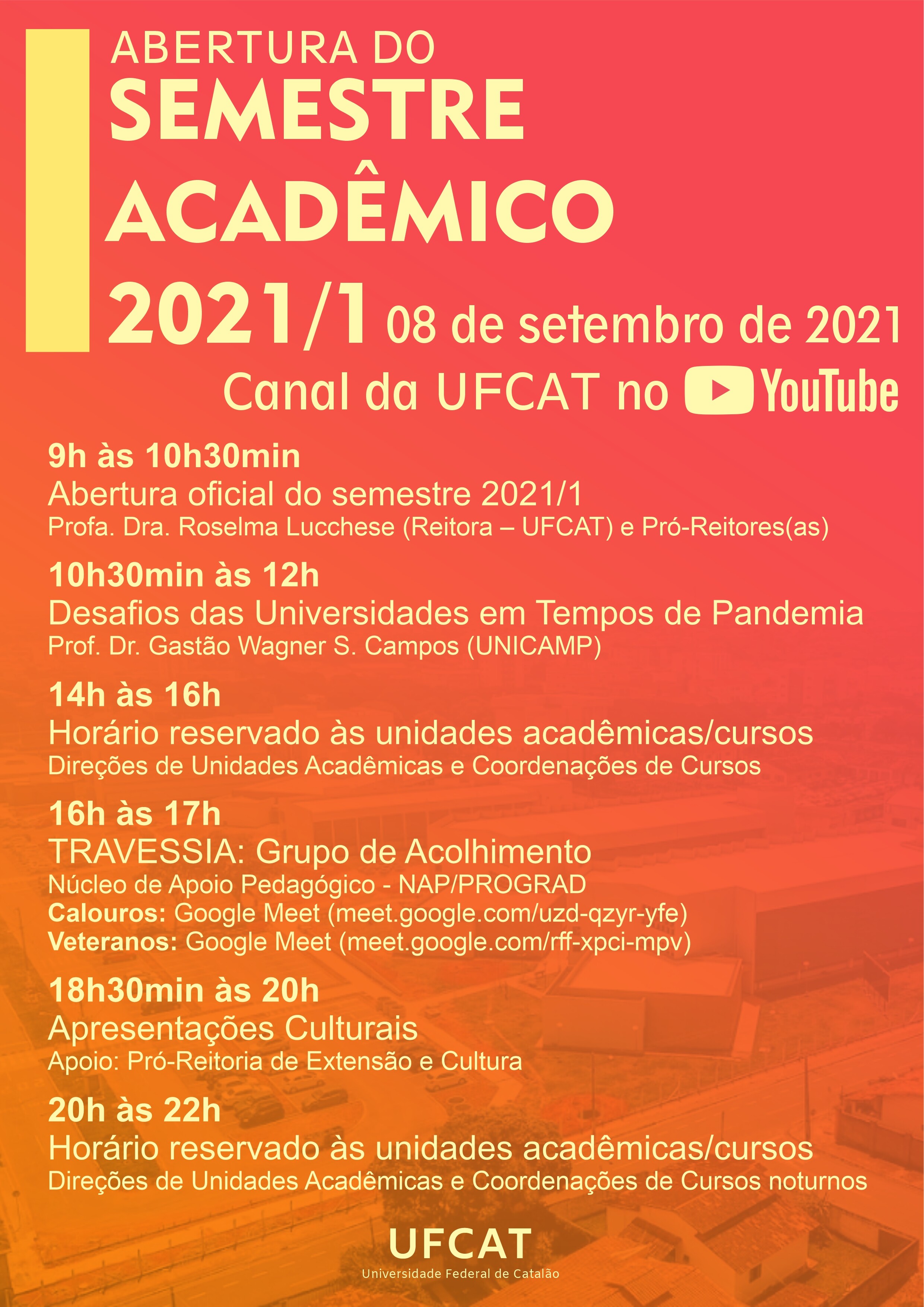 Abertura do Semestre Acadêmico 2021/1