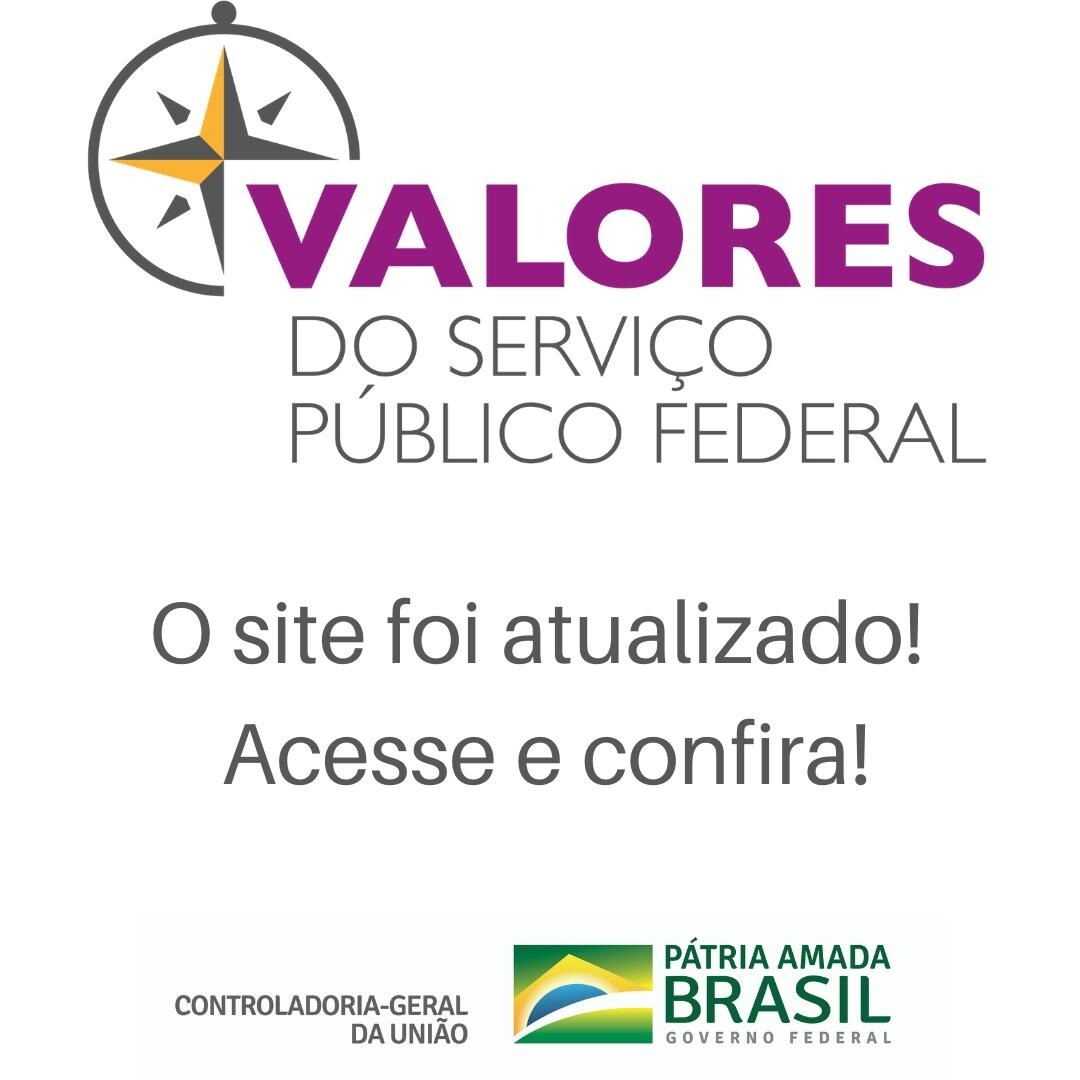 Atualização do site do Projeto Valores do Serviço Público Federal