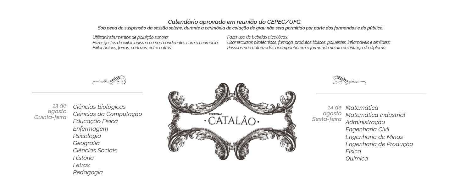  Calendário de Colações de grau 2015-1