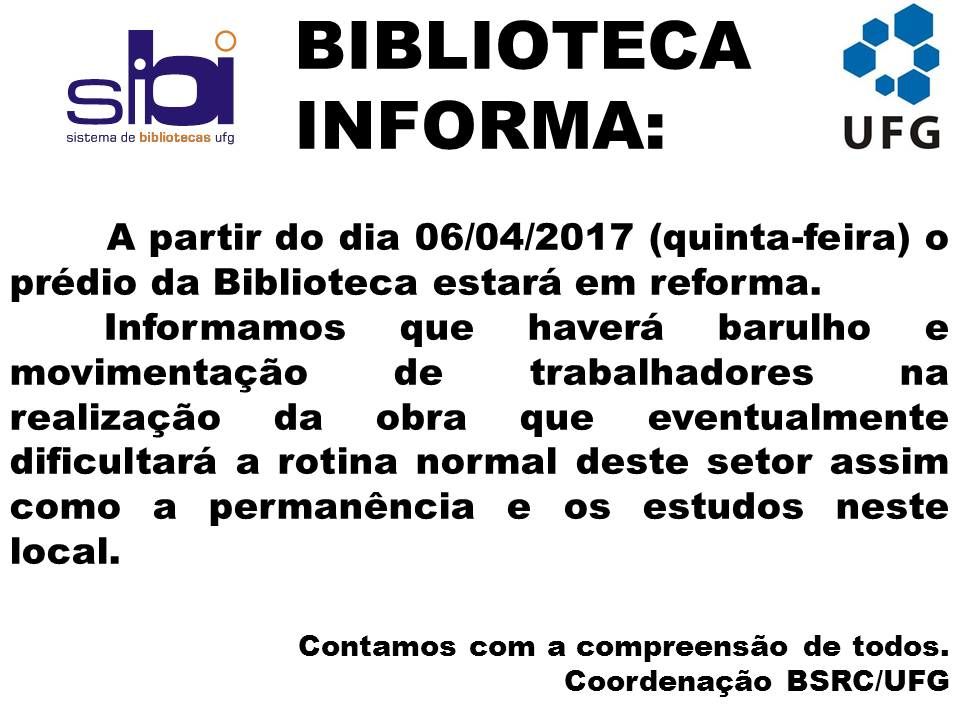  Comunicado - reforma biblioteca