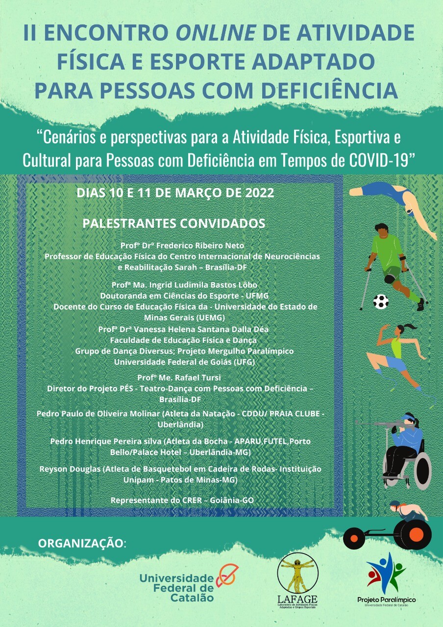 II Encontro Online de Atividade Física e Esporte Adaptado para Pessoas com Deficiência