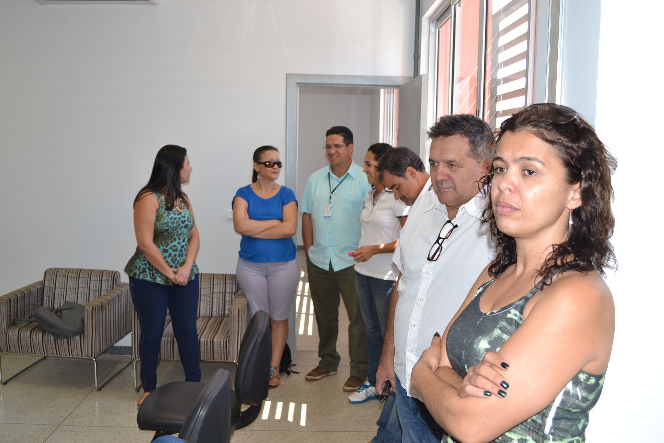 Membros da equipe gestora da Regional Catalão e filho do Sr. Haley prestigiando o momento. 