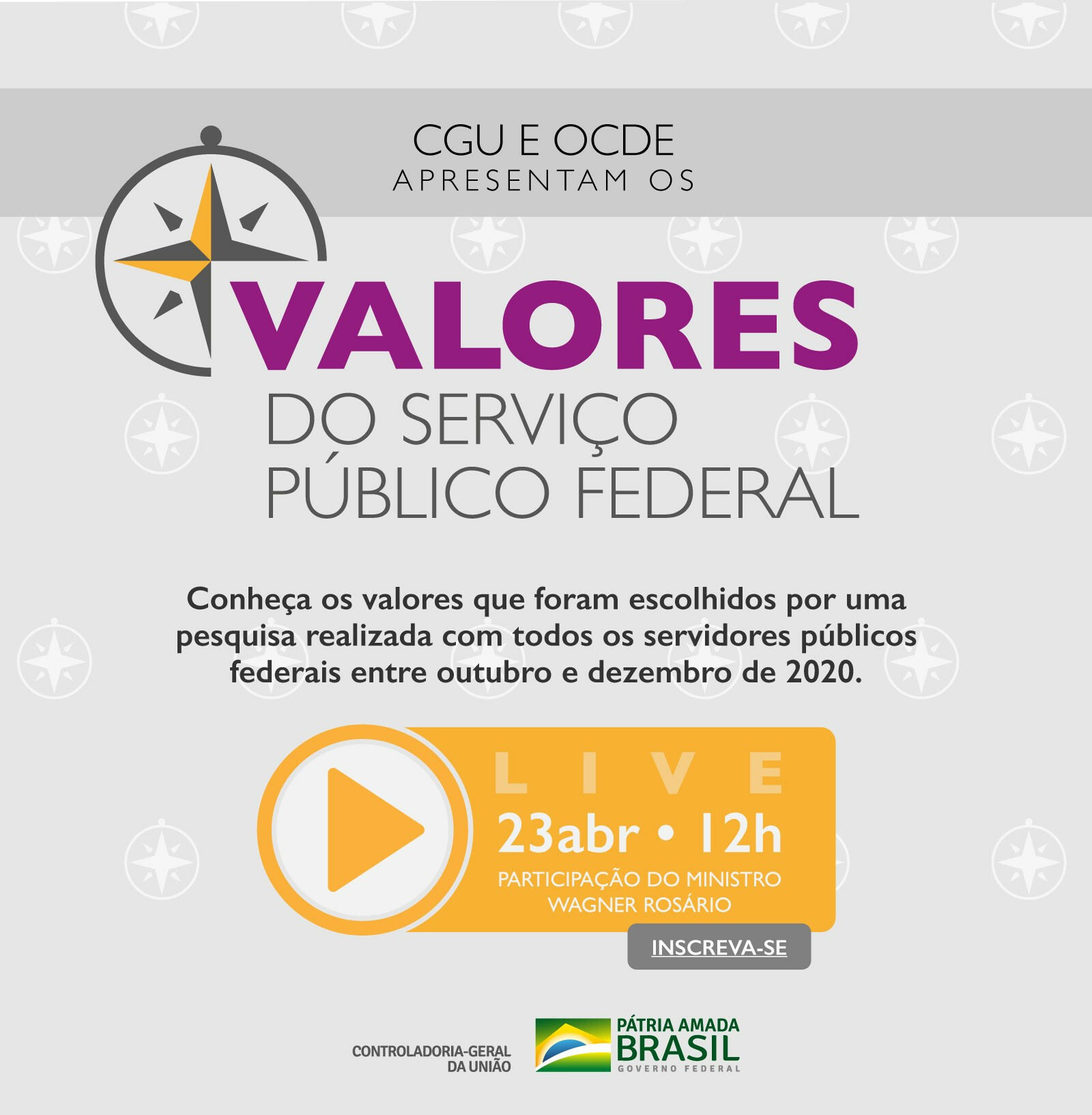 Evento de apresentação dos valores do serviço público federal