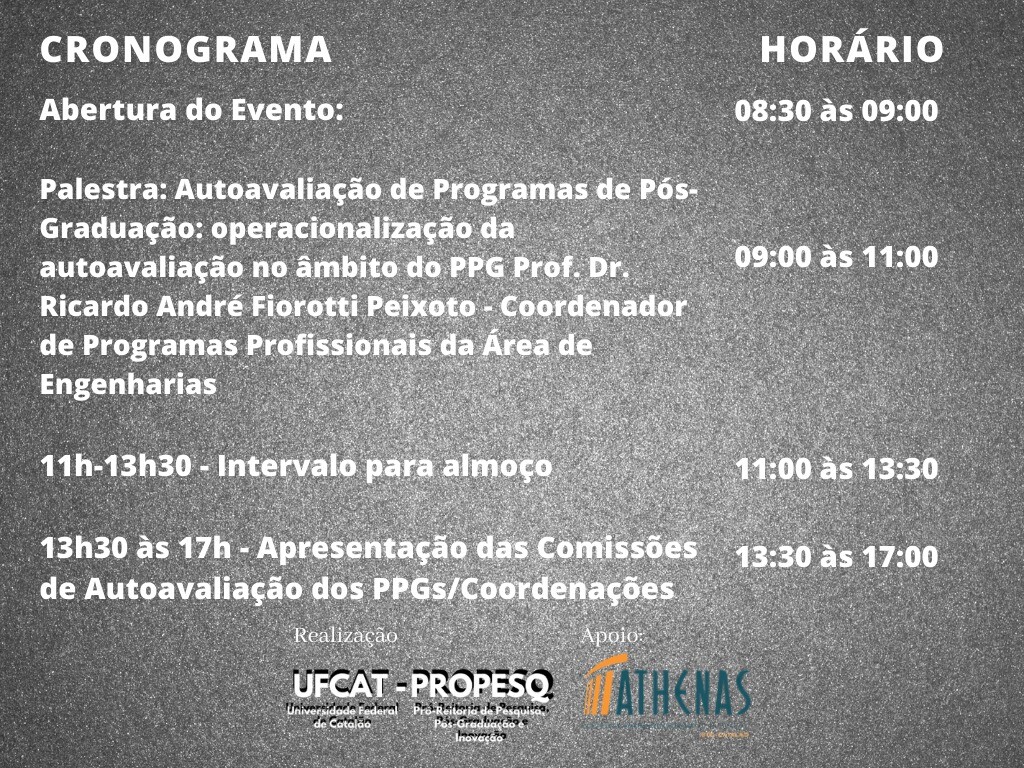 II Seminário de Autoavaliação de Programas de Pós-Graduação 