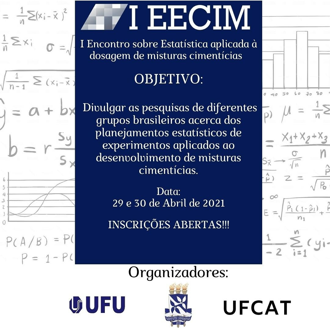 I Encontro sobre Estatística Aplicada à Dosagem de Misturas Cimentícias