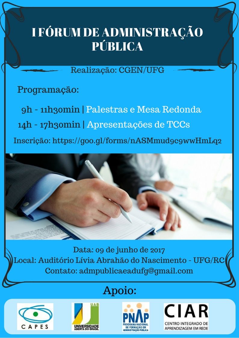  I Fórum de Administração Pública