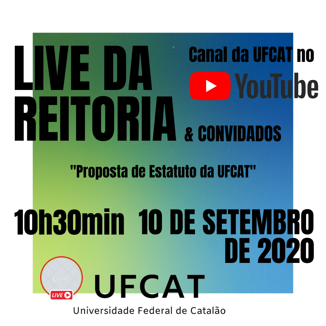 Live da Reitoria - 10 de setembro de 2020
