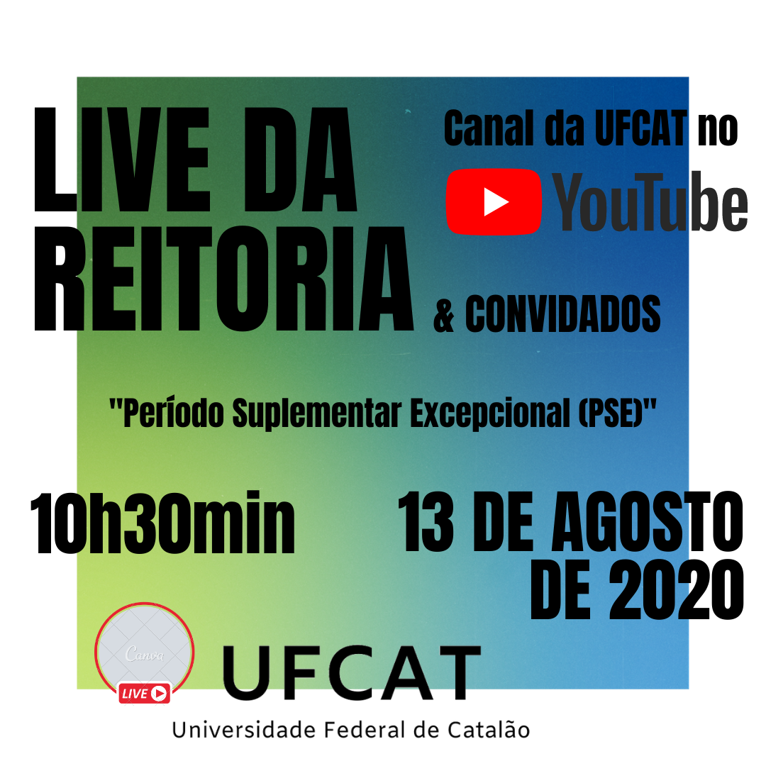 Live da Reitoria - 13 de agosto de 2020