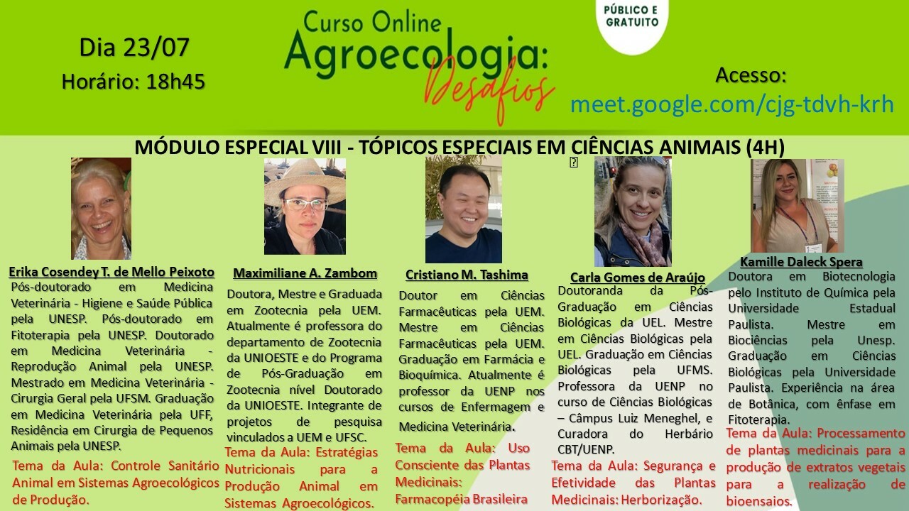 Curso Online de Agroecologia - módulo VII
