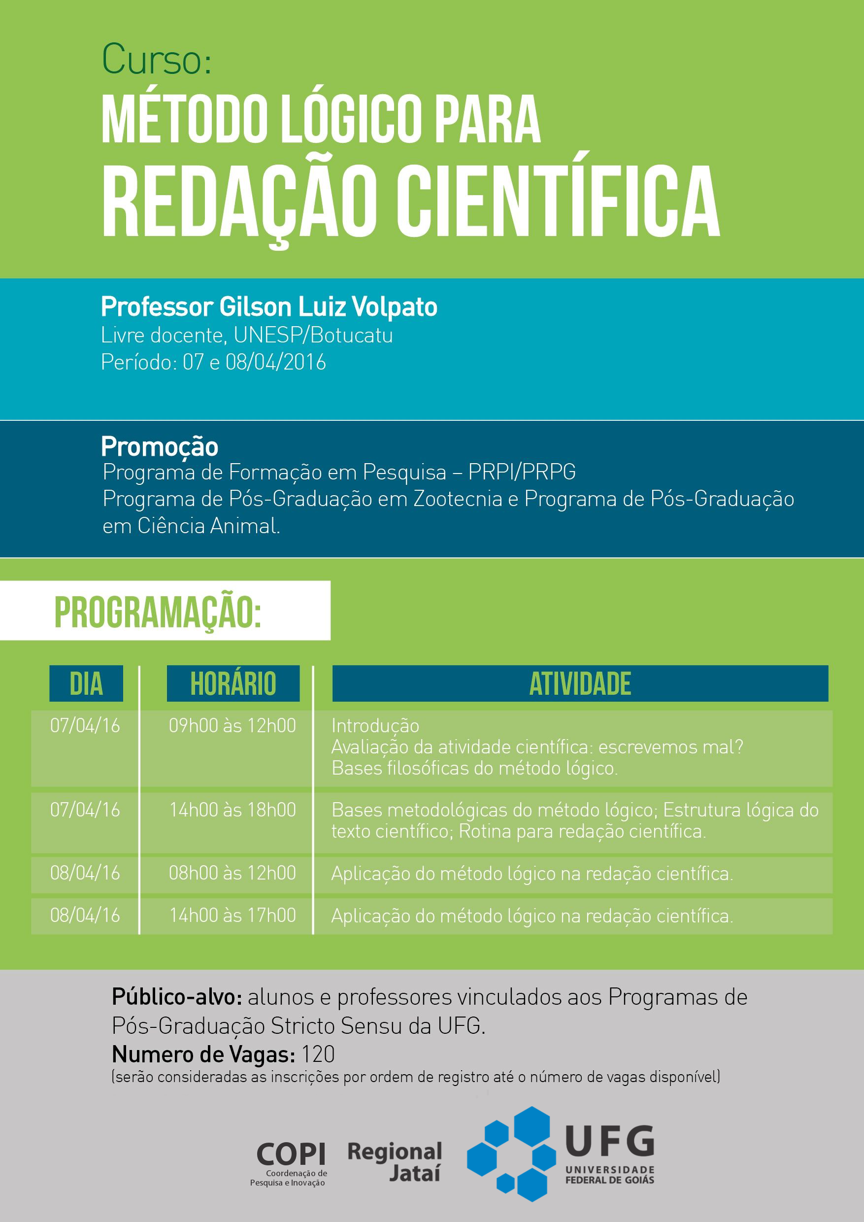 Curso Método Lógico para Redação Científica