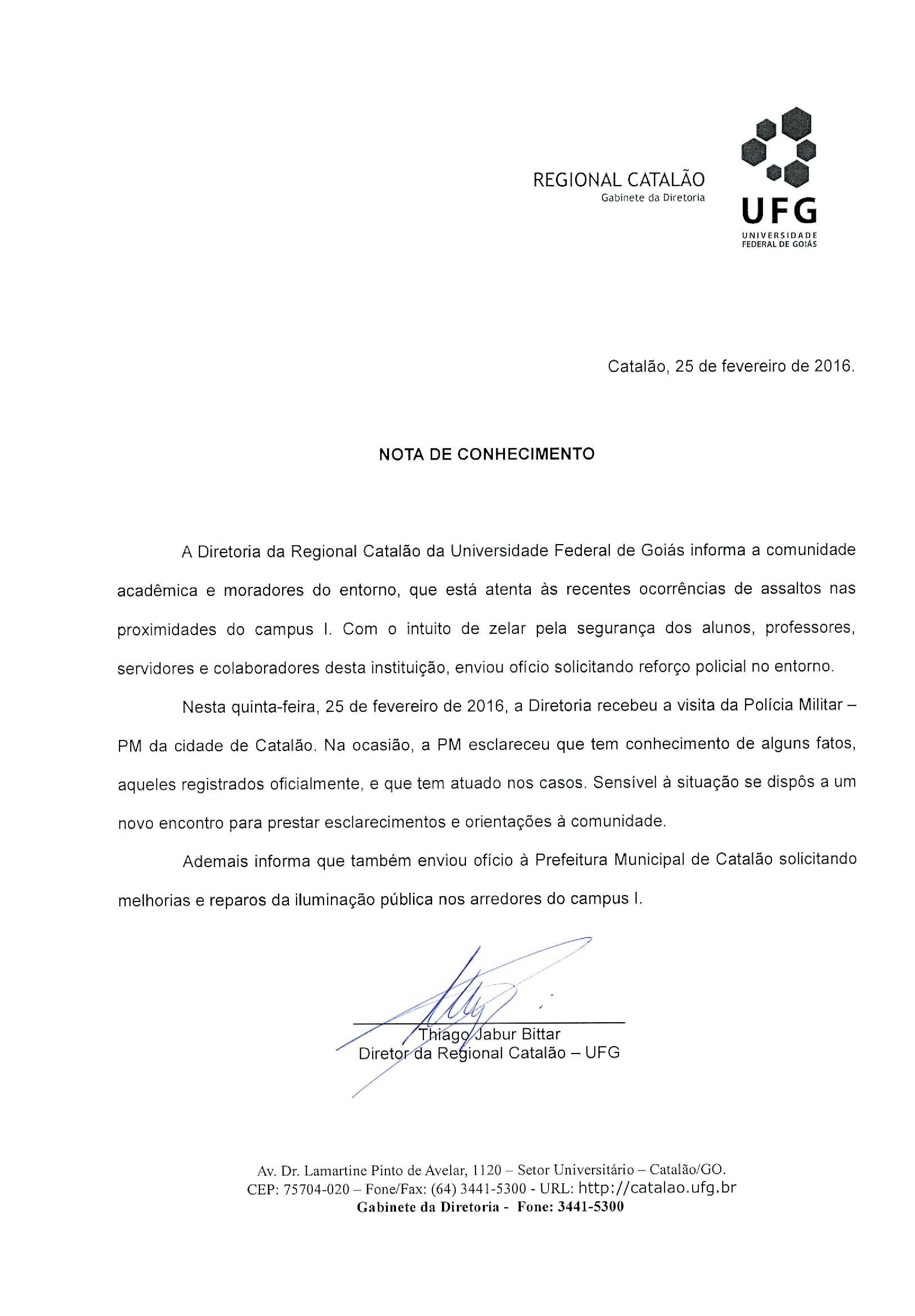 Nota de Conhecimento - Direção