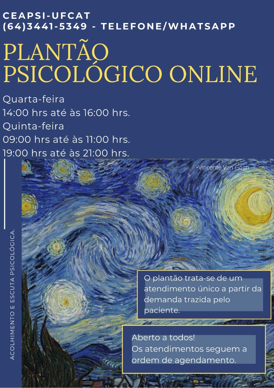 Plantão Psicológico Online - CEAPSI-UFCAT