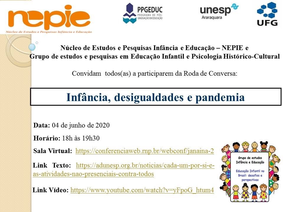 Roda de Conversa - Infância, desigualdades e a Pandemia