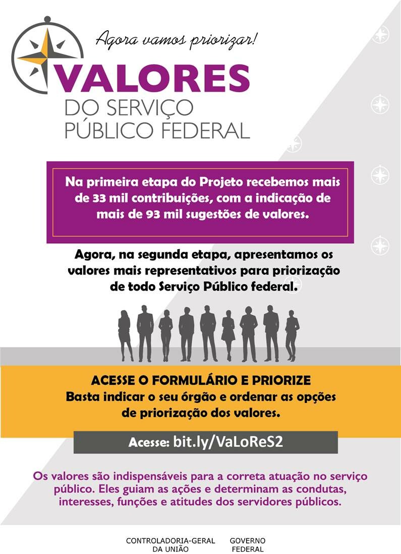 Segunda etapa do projeto Valores do serviço público