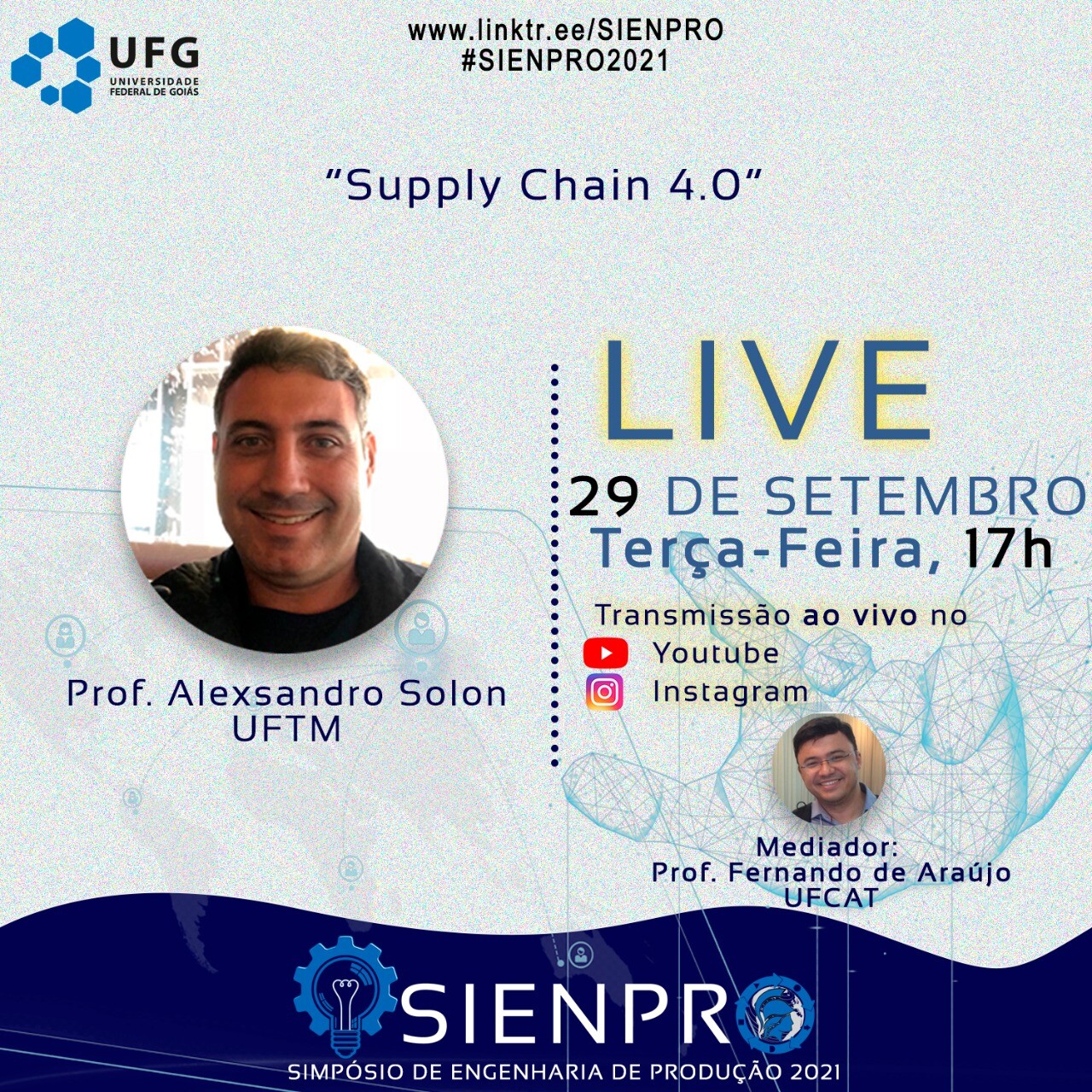 Próxima live do Sienpro 2021 aborda Supply Chain