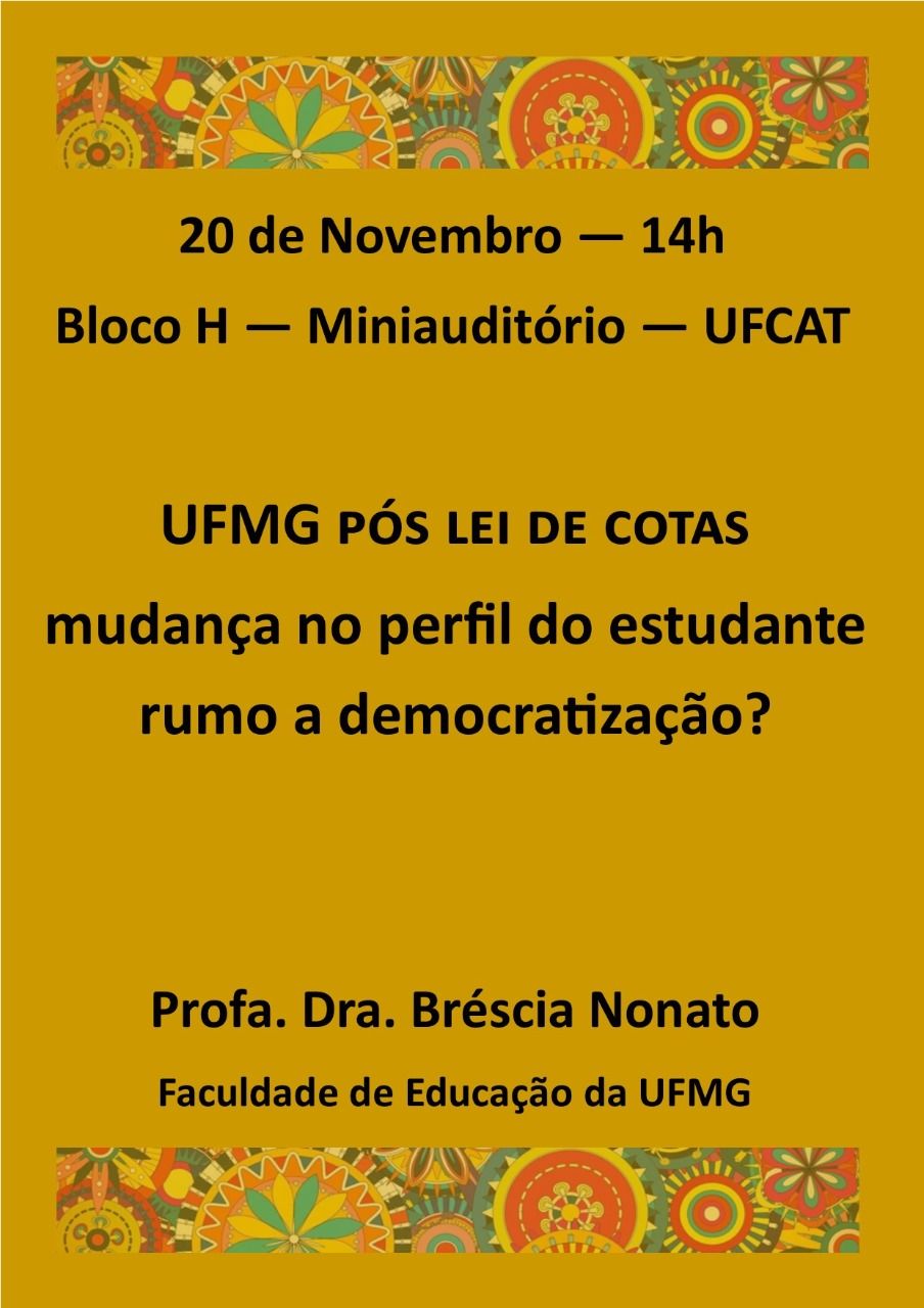 UFMG pós Lei de Cotas - mudança no perfil dos estudantes