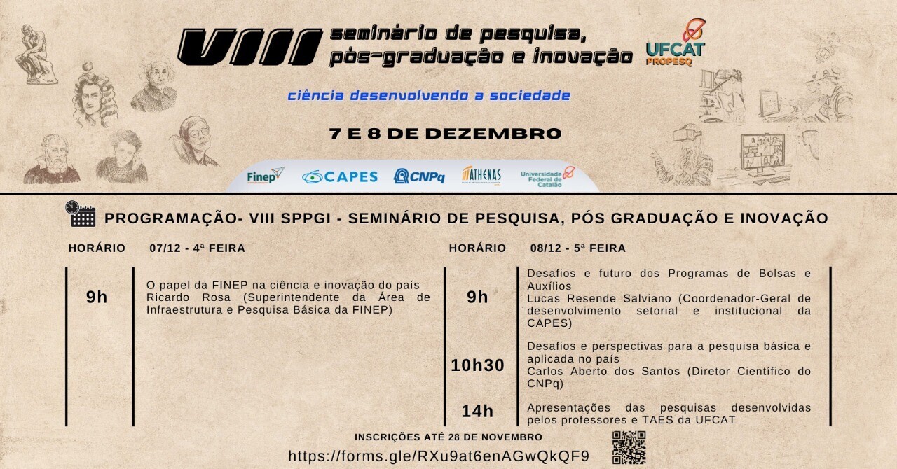 VIII Seminário de Pesquisa, Pós-graduação e Inovação - programação