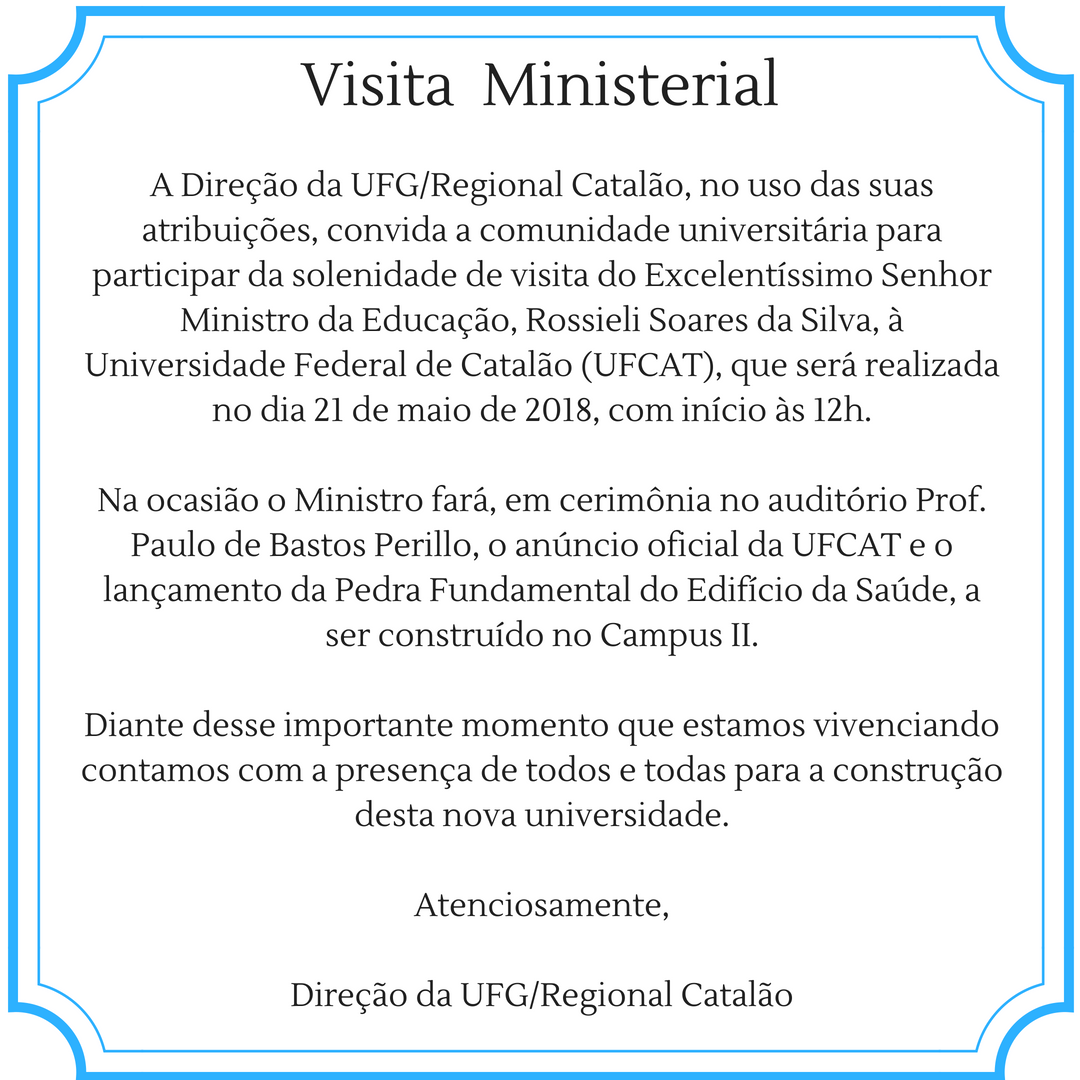  Visita Ministerial