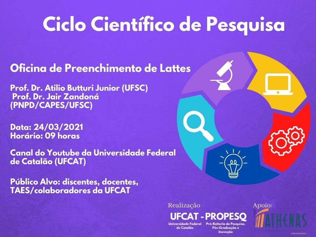 Ciclo Científico de Pesquisa - Oficina de Preenchimento de Lattes 