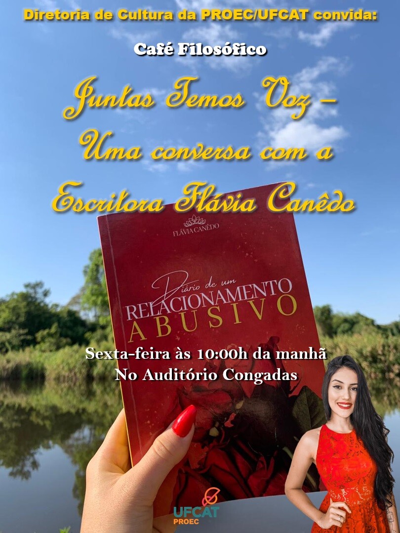 Café Filosófico convida para "Juntas temos voz - Uma conversa com a escritora Flávia Canêdo"