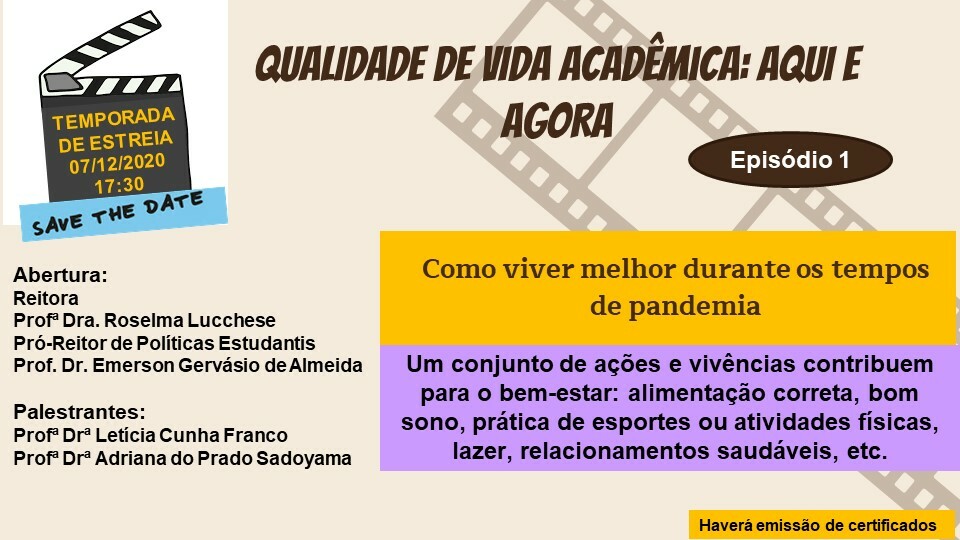 #SériesPRPE - Qualidade de vida acadêmica aqui e agora