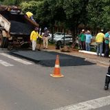 Faixa elevada na entrada da UFCAT começa a ser construída Faixa elevada na entrada da UFCAT começa a ser construída