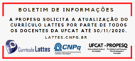 PROPESQ solicita atualização do Currículo Lattes por parte de todos os docentes da UFCAT até 30/11/2020