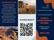 Folder - CURSO DE ESPECIALIZAÇÃO LAVRA E PLANEJAMENTO DE MINA