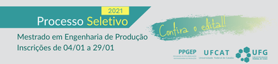 Edital para seleção de alunos regulares 2021/01 - PPGEP