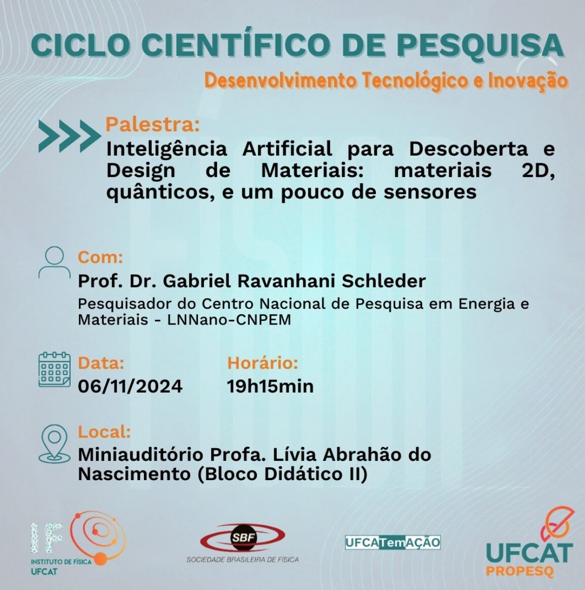 Ciclo Científico de Pesquisa - Desenvolvimento Tecnológico e Inovação