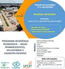 Programa Residência Pedagógica - Vagas Remanescentes, voluntários e cadastro de reservas