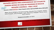 PIBID UFCAT nº. 01/2022
