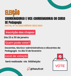 Eleição Coordenação Pedagogia