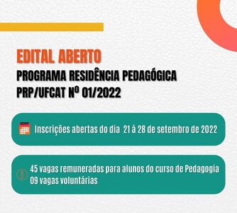 Edital Programa Residência Pedagógica