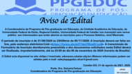 Aviso Edital PPGEDUC Aviso Edital PPGEDUC