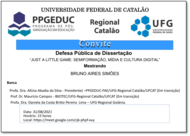 Convite de Defesa Pública de Dissertação - Bruno Aires Simões