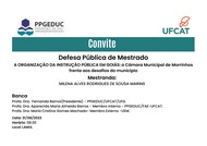 Defesa de Dissertação Milena Alves Rodrigues de Sousa Marins