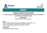 Defesa de Dissertação Debora Carla de Souza Carvalho