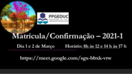 Matrícula/Confirmação de Matrícula - 2021-1